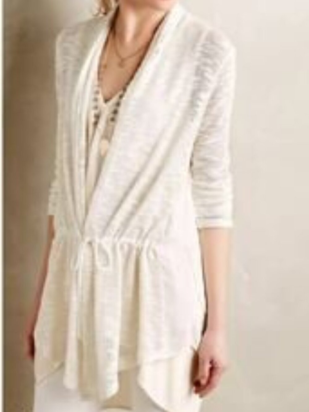 Anthropologie Dolan West Coast Boho Creamy White Knit Cardigan